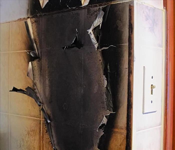 Soot on wall After Fire
